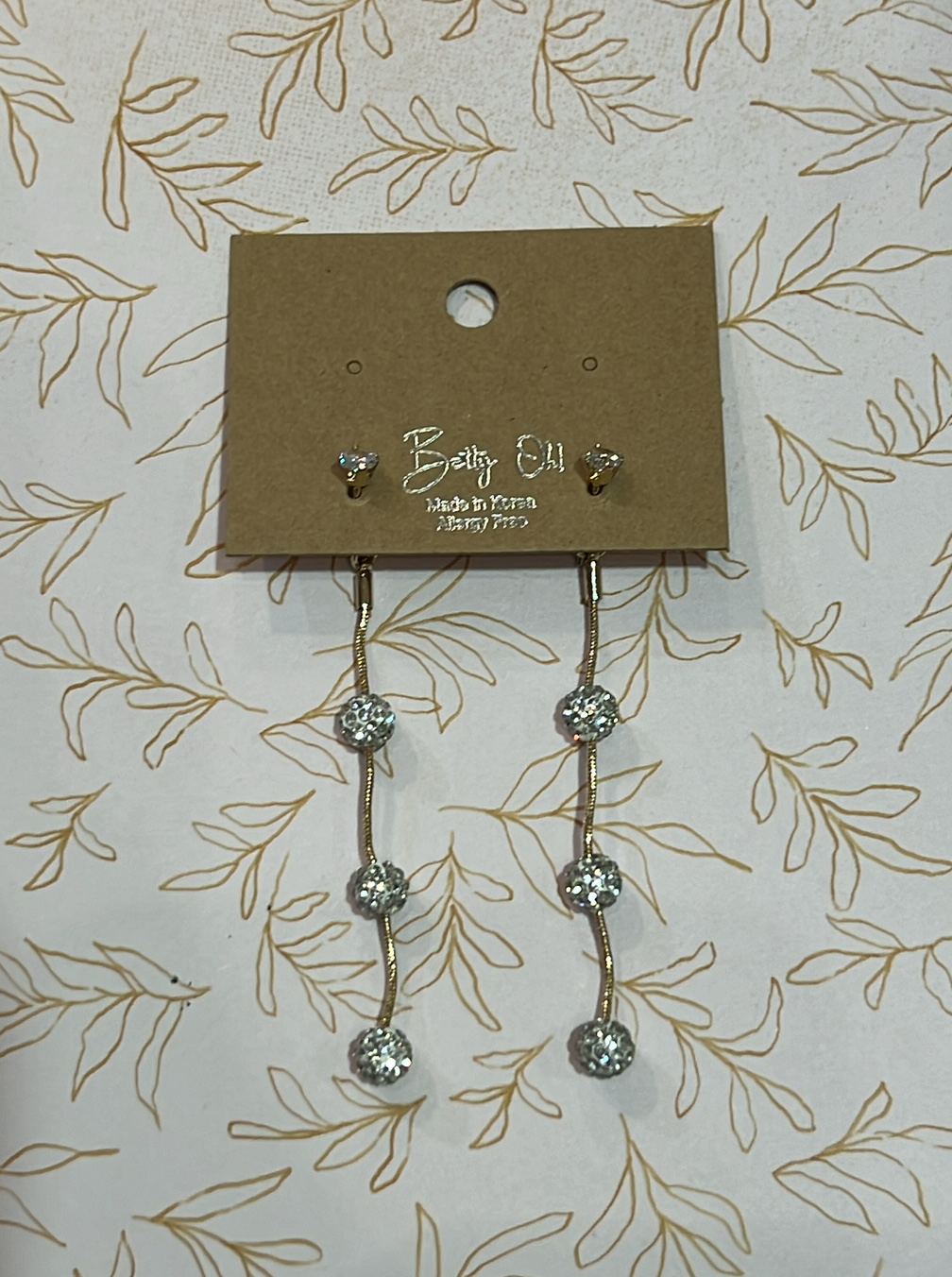 Crystal Ball Line Earrings