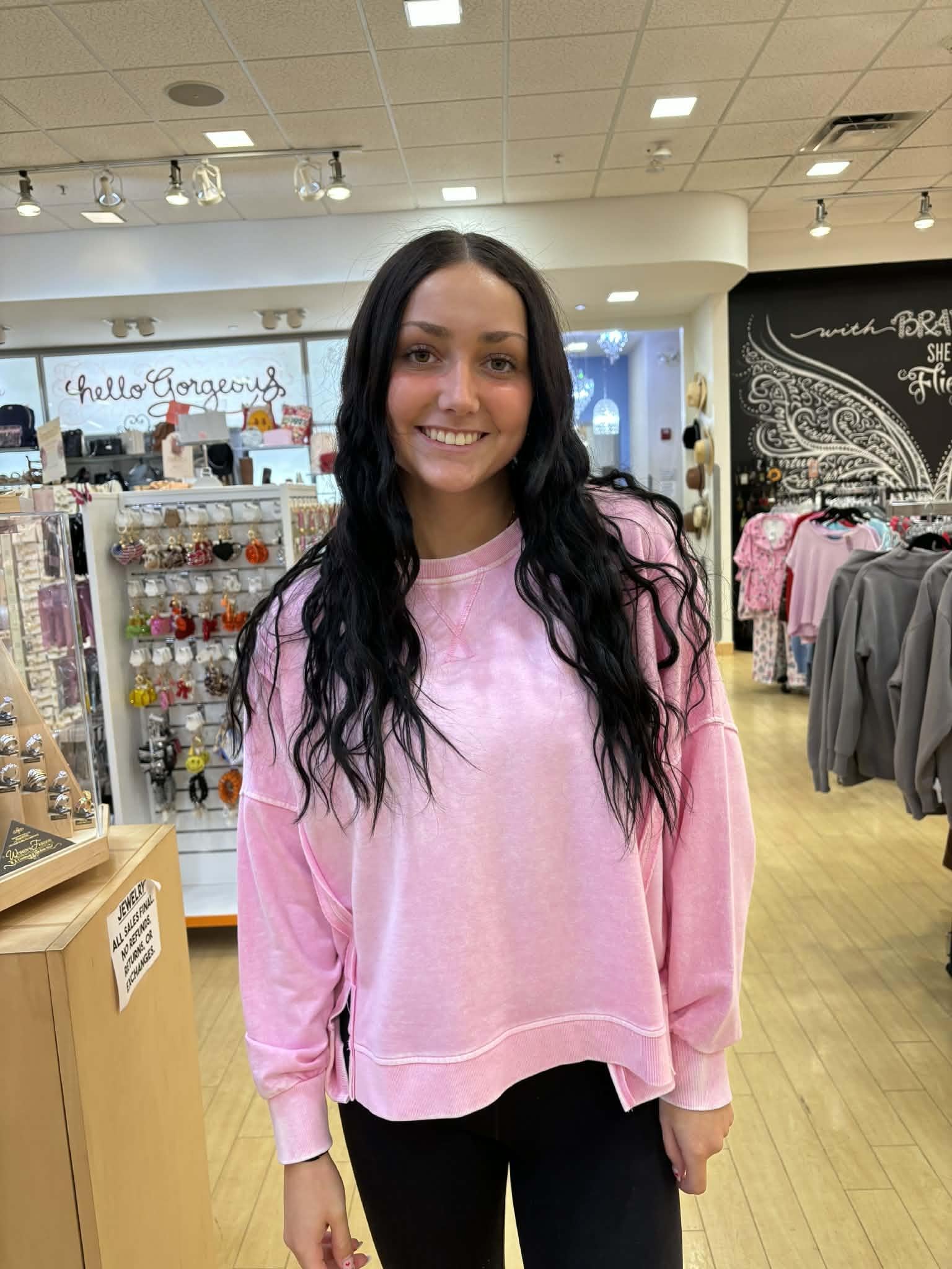 Raw Edge Acid Washed Crewneck