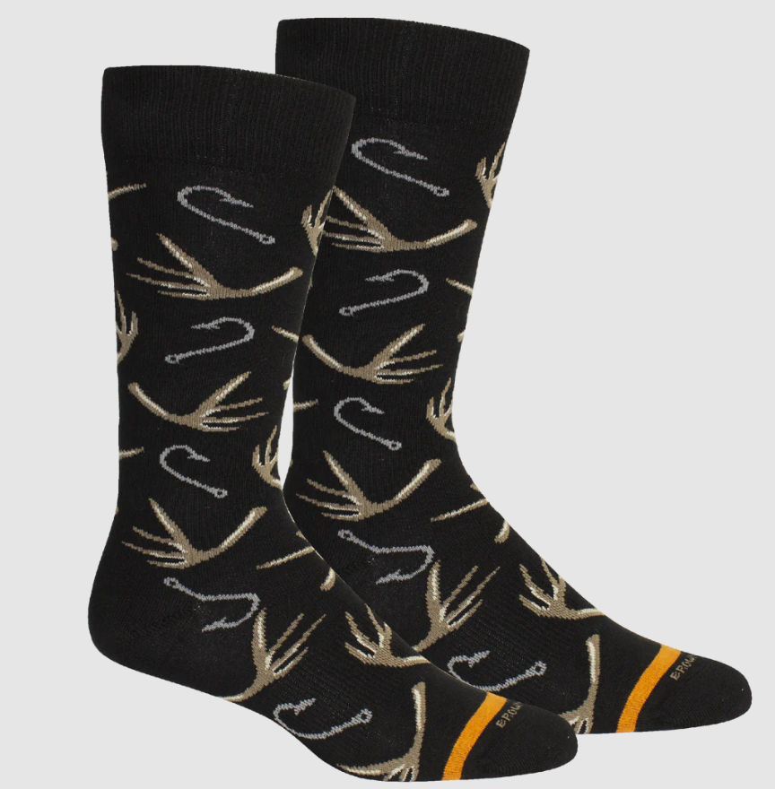 Hook & Bullet Black Socks