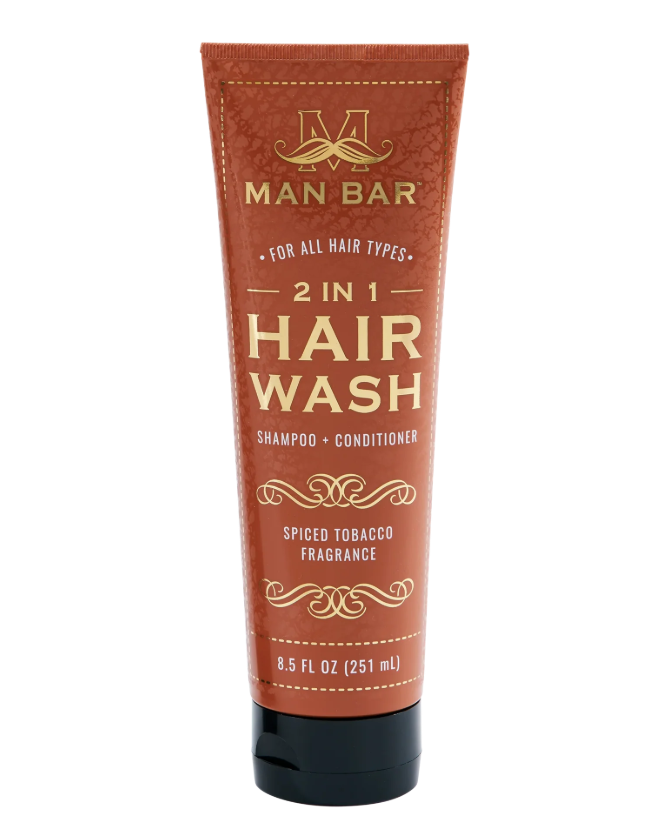 MAN BAR® 2-in-1 Hair Wash - 8.5oz - Spiced Tobacco