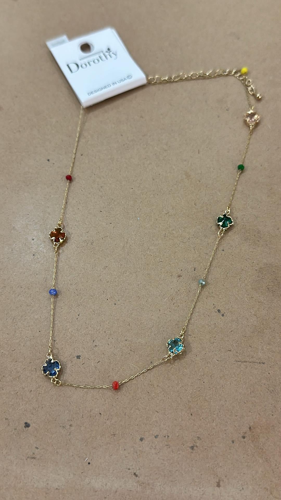 Glass Clover Choker