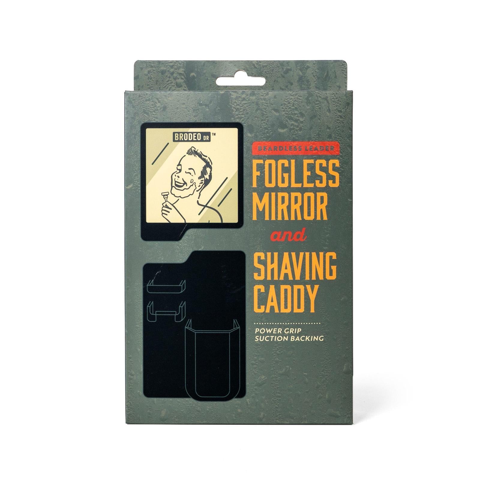 Brodeo Drive™ Beardless Leader Fogless Mirror & Shaving Caddy