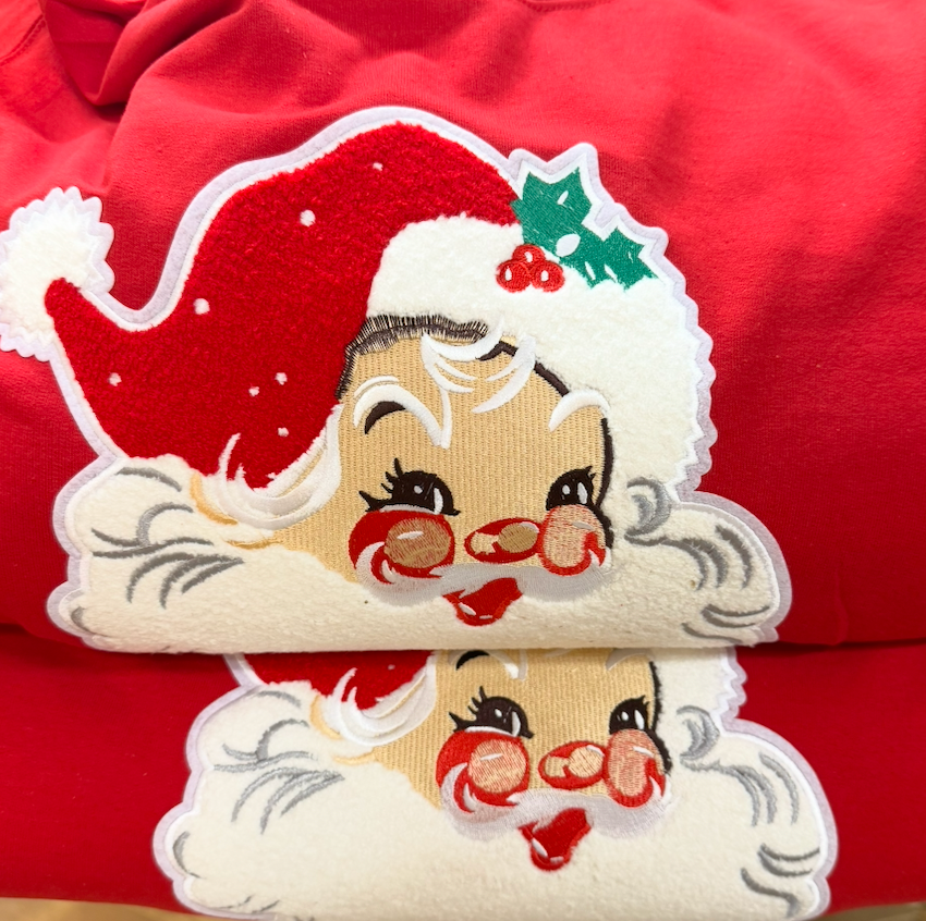 Santa Patch Red Sweatshirt