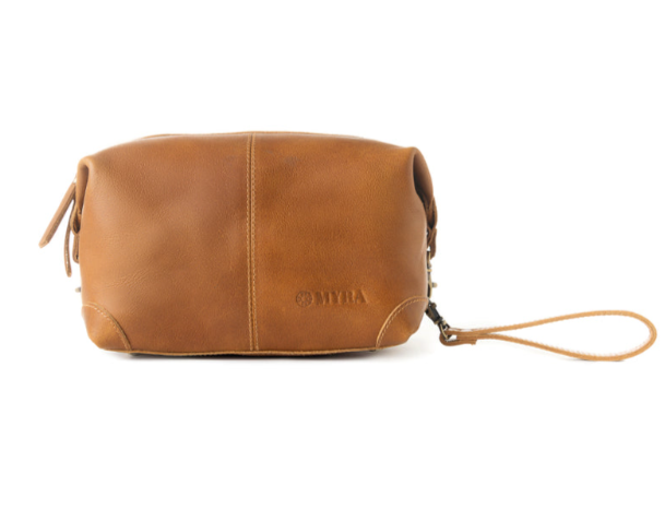 Drifter Leather Shaving Kit for Men in tan