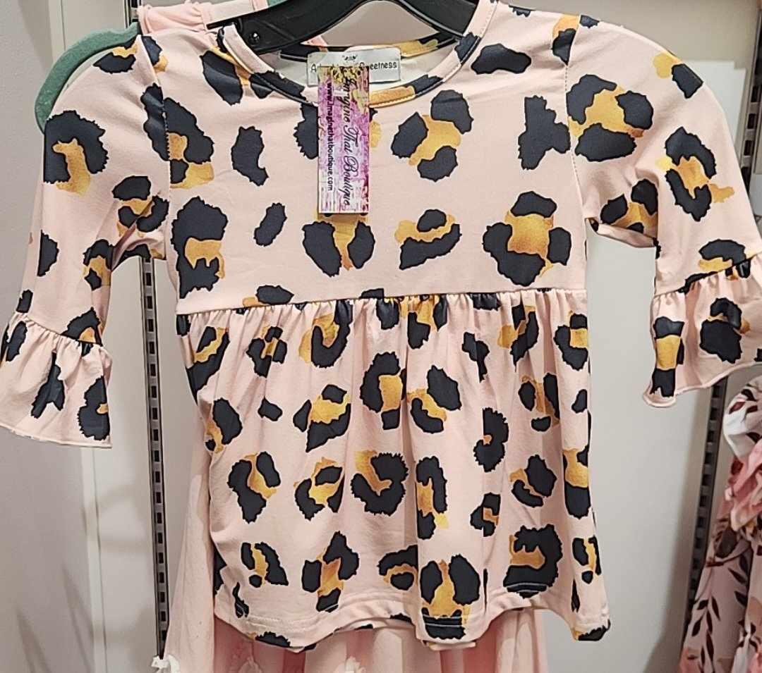 Yth Ruffle Leopard Top