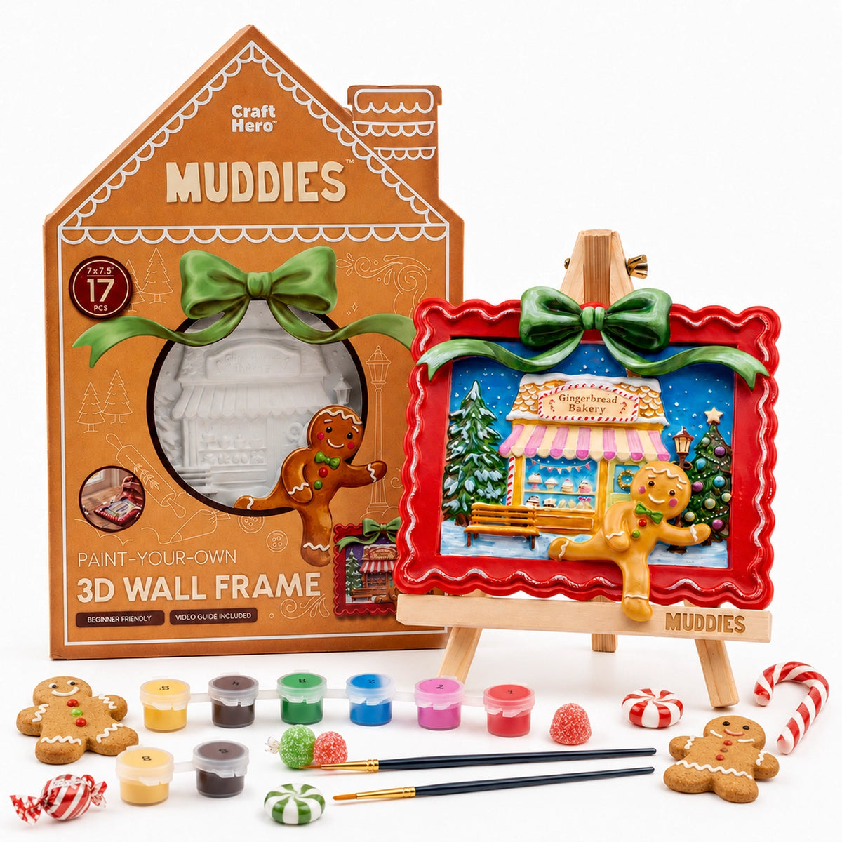 Craft Hero Muddies™ - The Great Gingerbread Getaway - DIY 3D Wall Frame