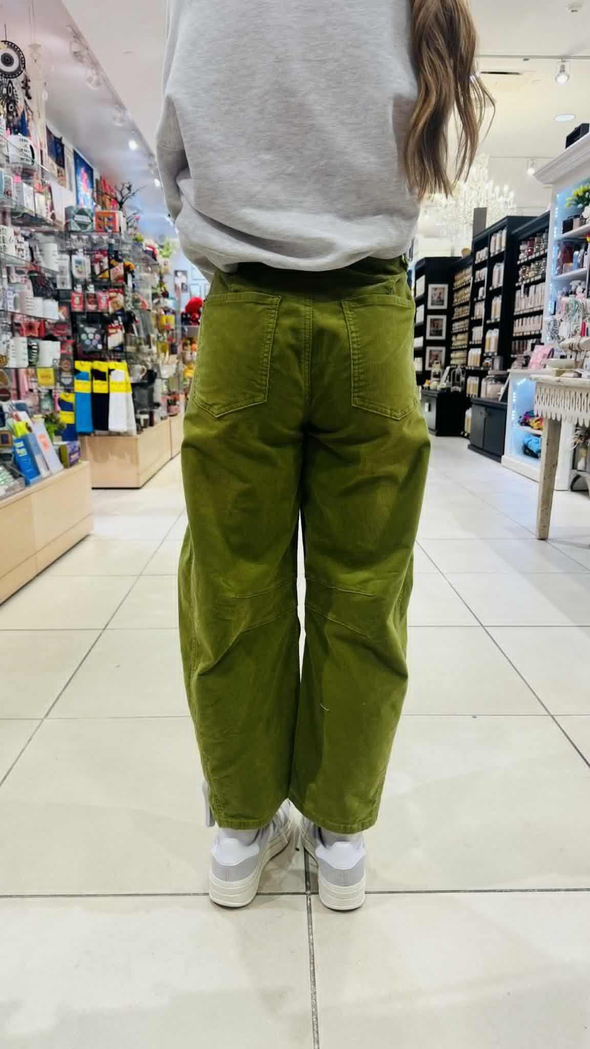 Corduroy Barrel Stretch Pants
