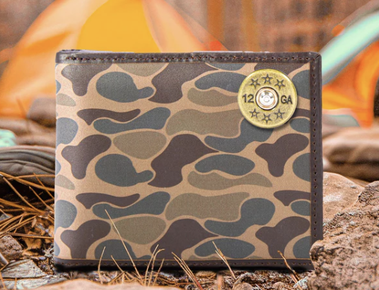 Old School Camo Passcase Bifold Wallet