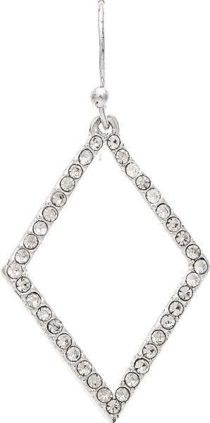 Silver Diamond Crystal Earring