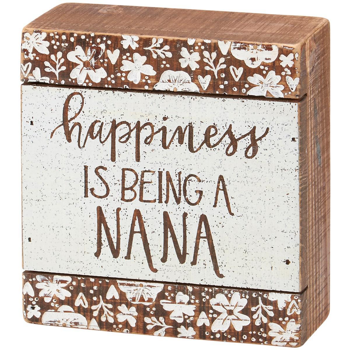 Happiness Is Being A Grandma Slat Box Sign