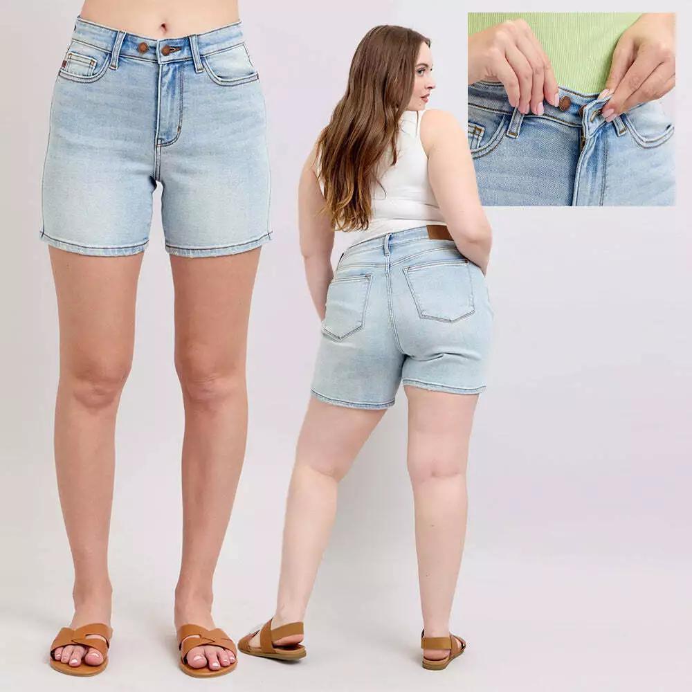 Judy Blue 2 Button Dad Shorts