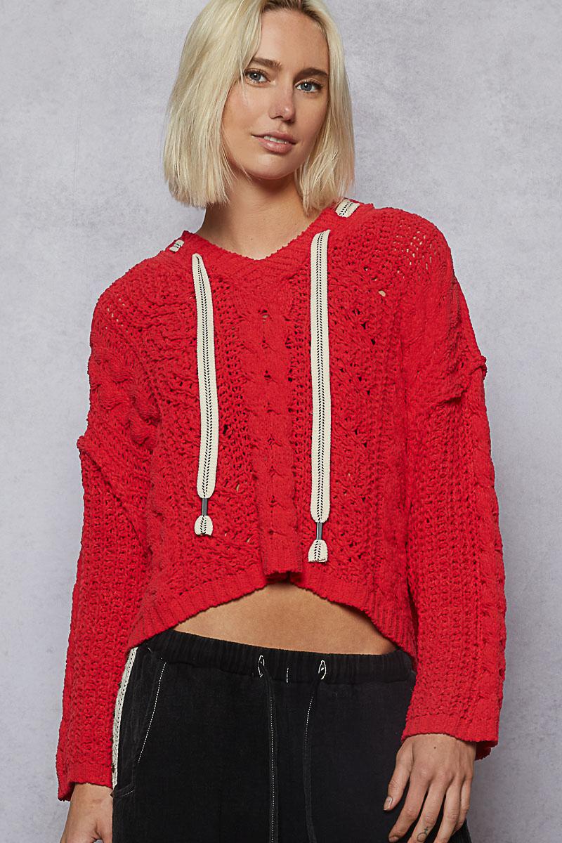Heather Cherry Red Sweater