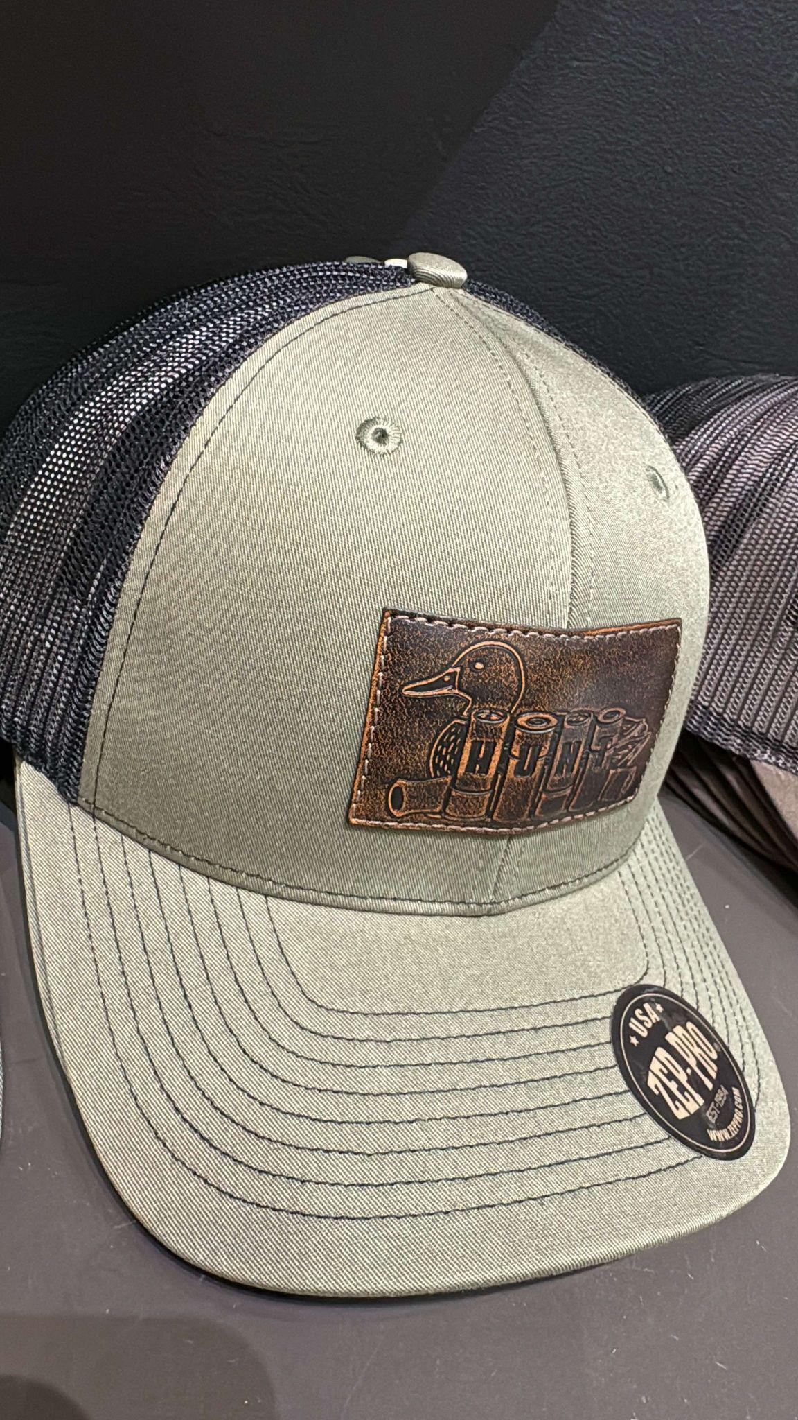 Leather Mallard Shell Patch Hat Loden/Black