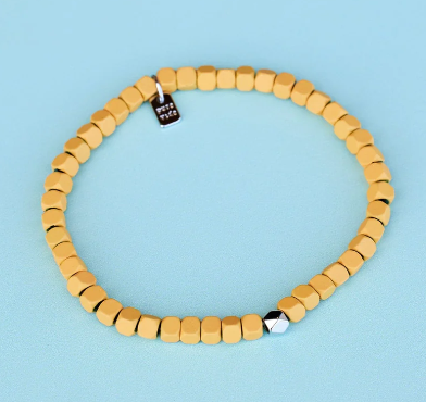 Coated Hematite Yellow Bracelet