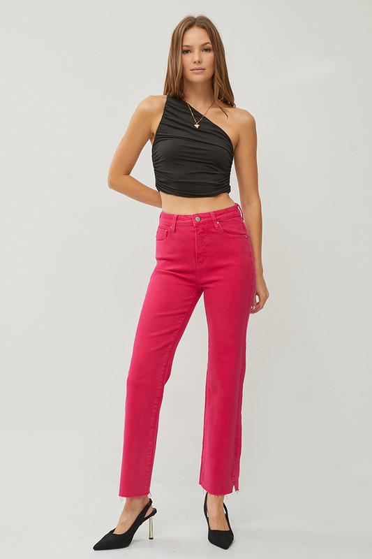 Fuchsia Straight Pants