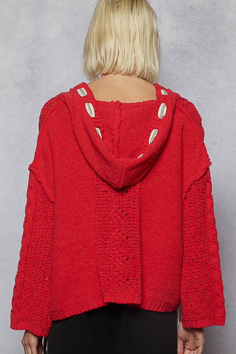 Heather Cherry Red Sweater