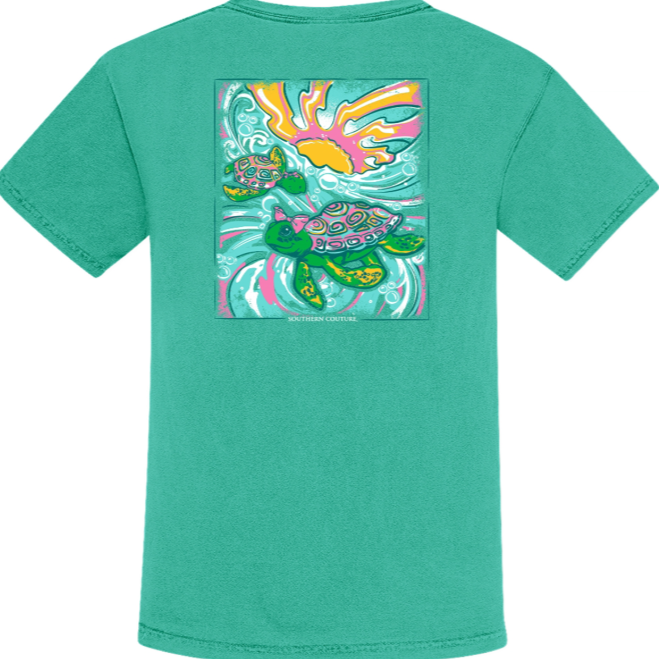 SC Comfort Swimming Turtles Tee