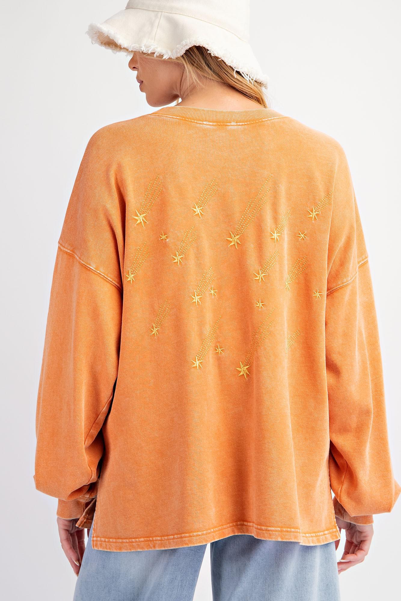Shooting Star Mineral-Washed Pullover