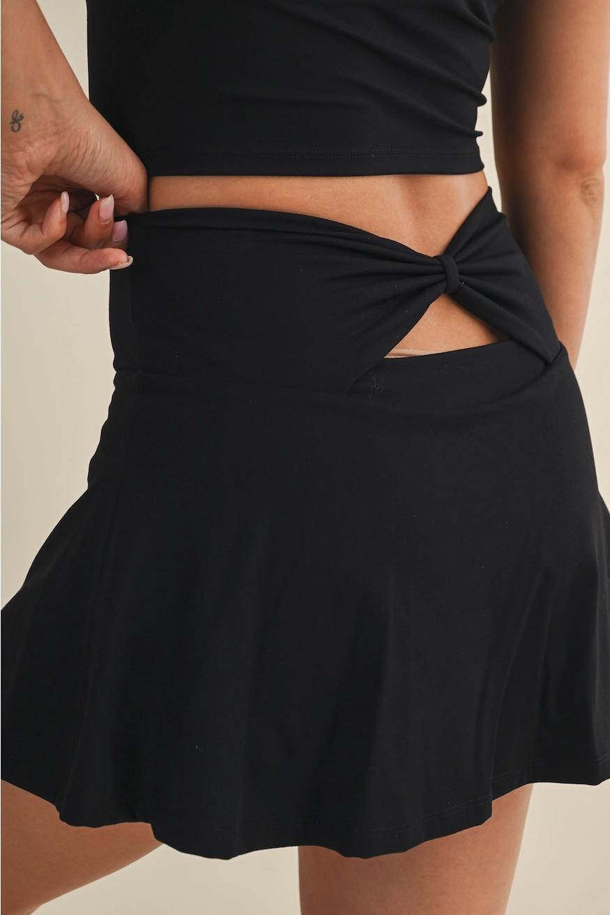Mini Circle Skort with Bow Back Detail