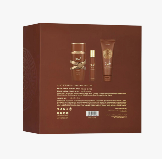 Lattafa Men's Asad Bourbon Gift Set