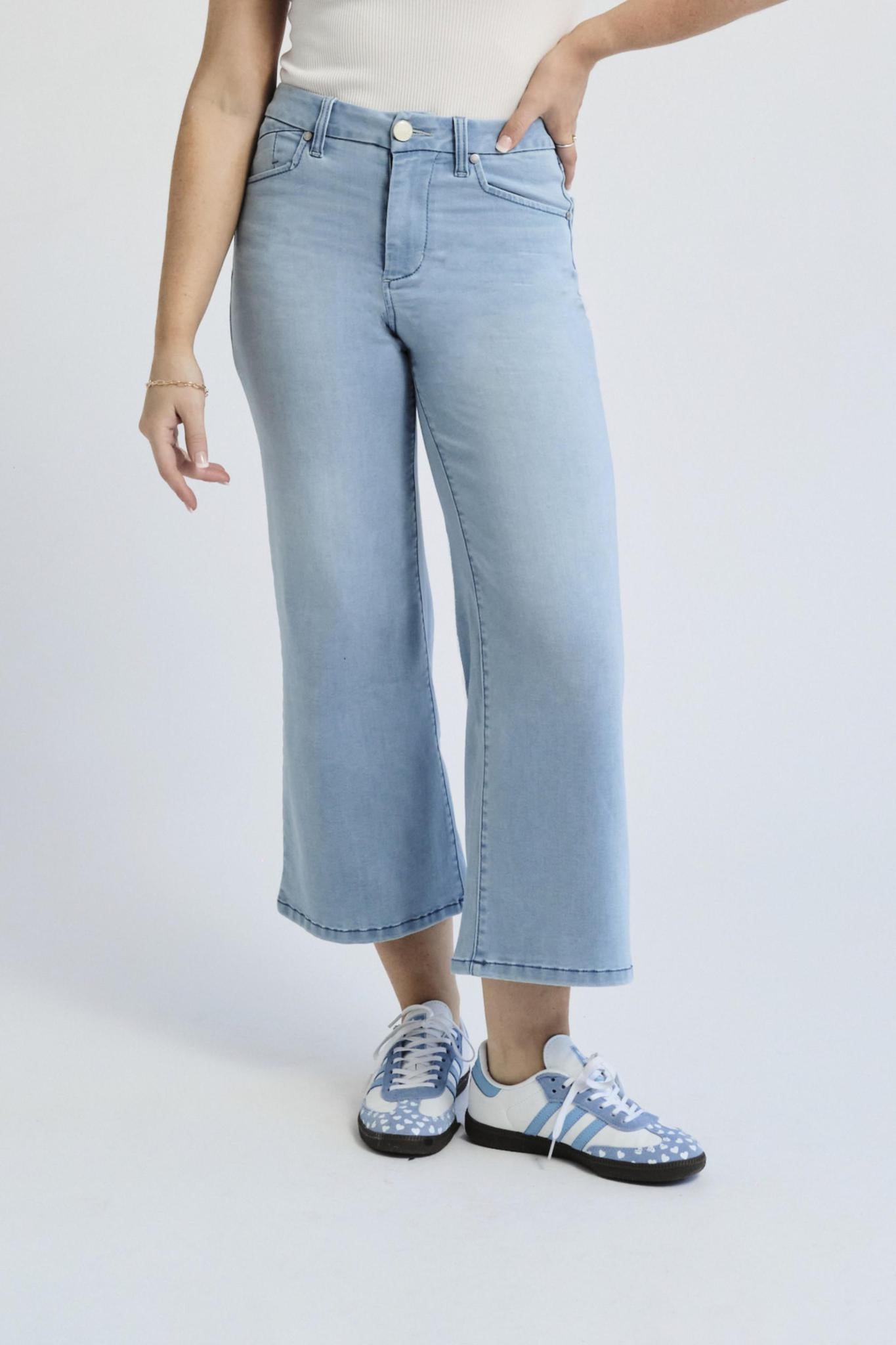 Better Butter Cropped Wide Leg Jean