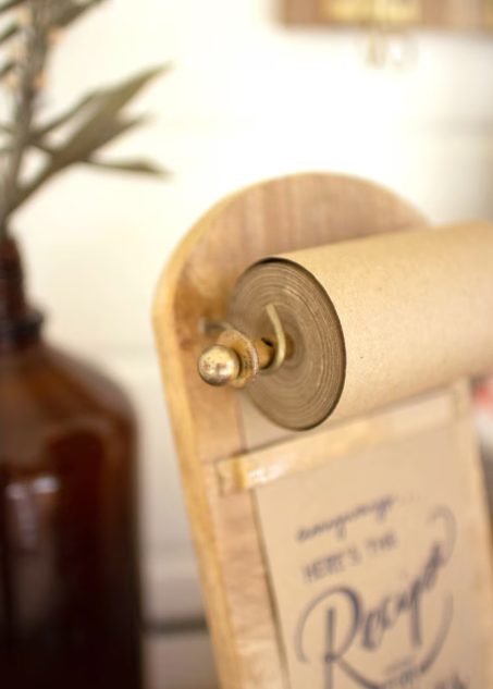 Wooden Table Top Note Roll