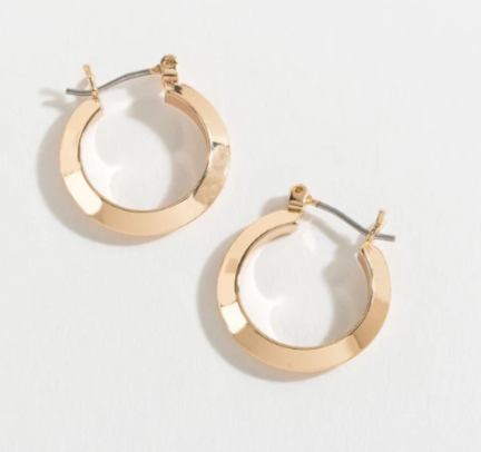 Gold Thick Hoop Earrings
