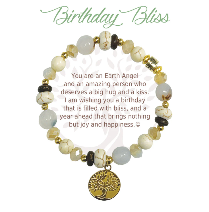 Earth Angel Natural Stone Bracelet - Birthday Bliss