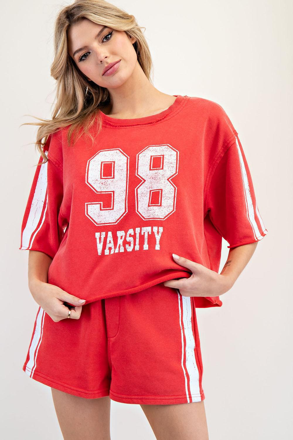 Mineral Washed 98 Varsity Top