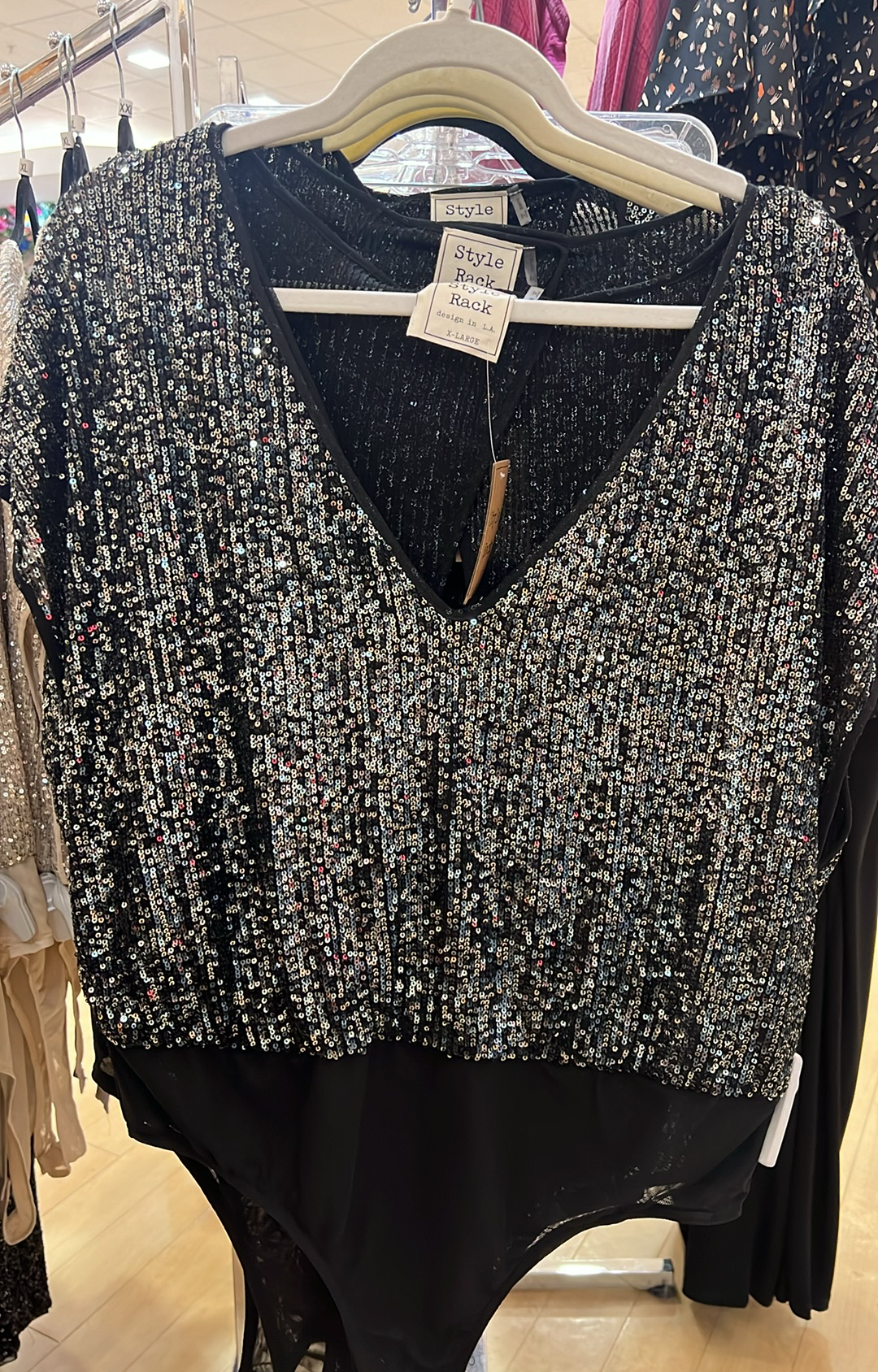 Black Sequin Bodysuit