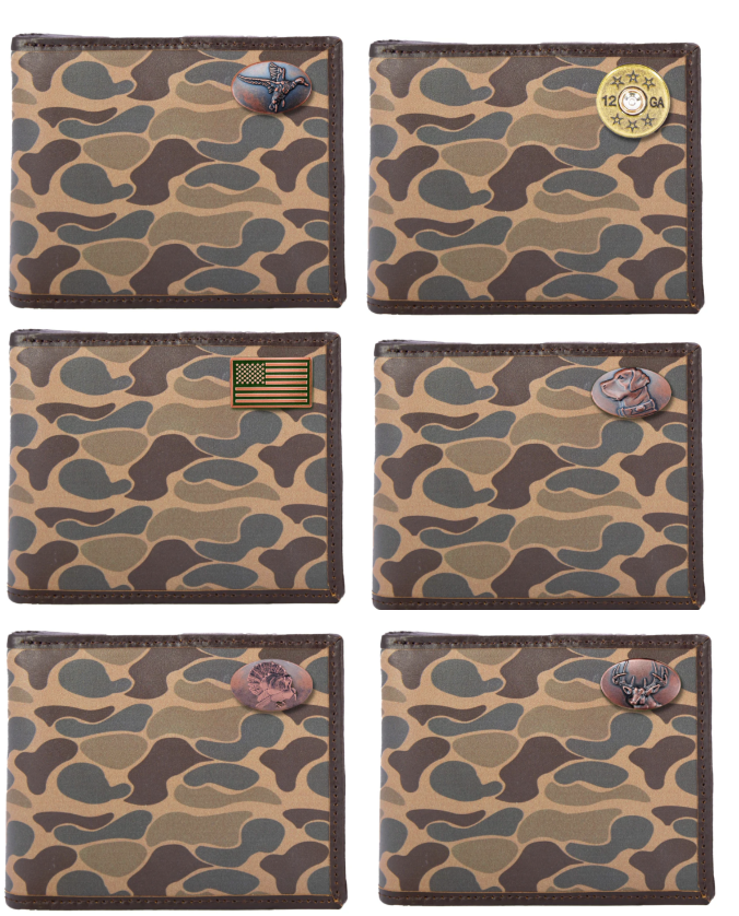 Old School Camo Passcase Bifold Wallet