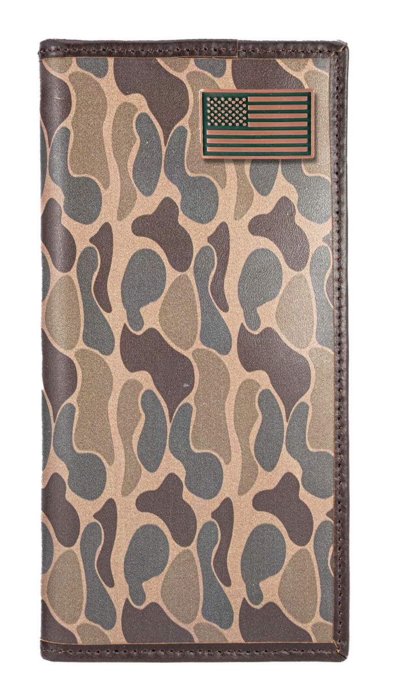 Old School Camo Secretary Wallet