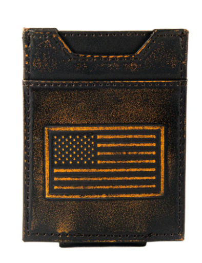 Burnished Antique Brown Front Pocket Wallet