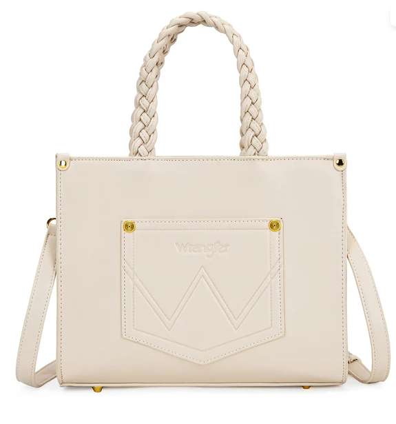 Wrangler Floral Print Braided Tote Bag