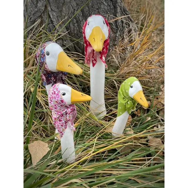 Scarfed Garden Goose
