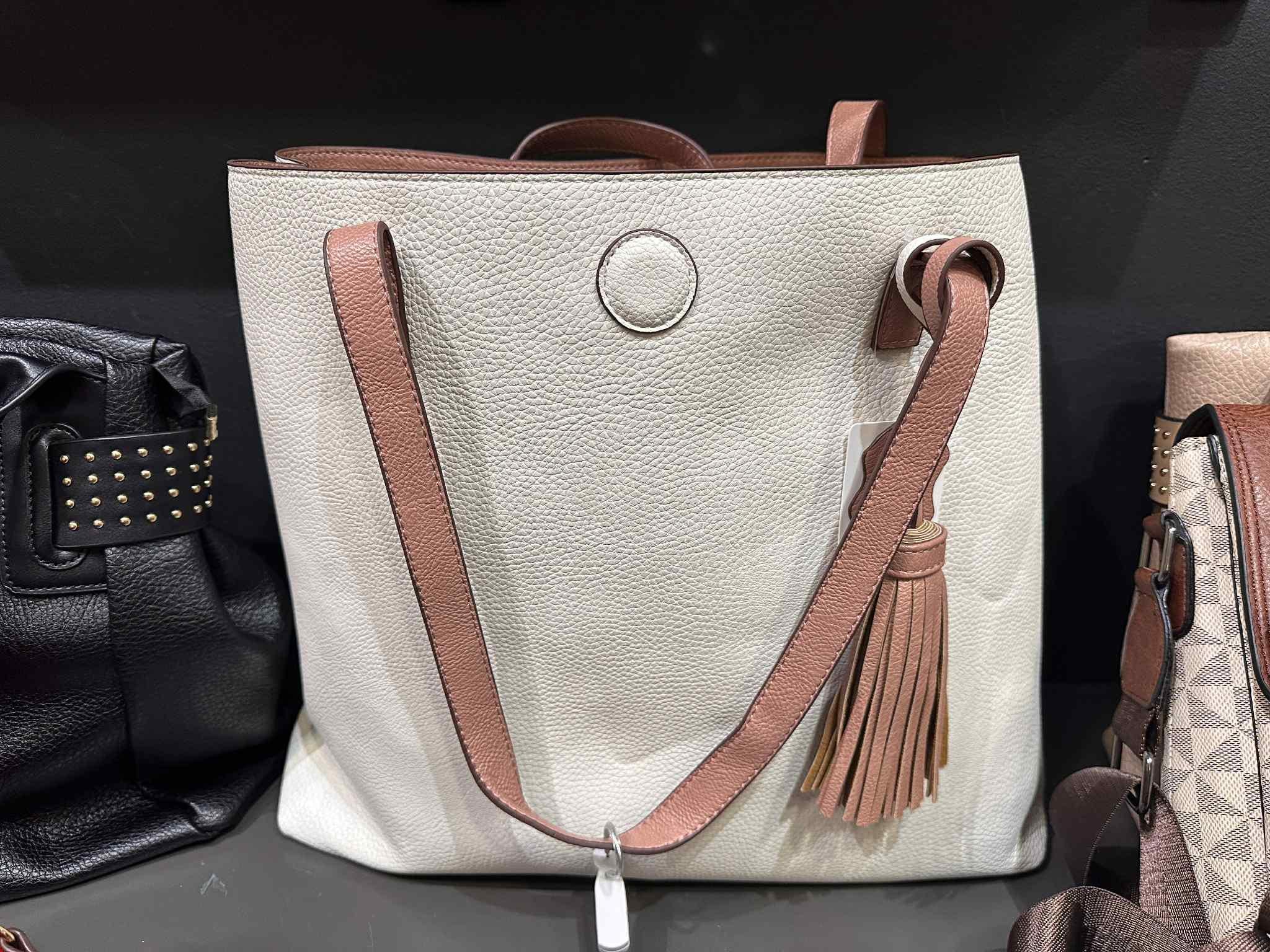 Ivory Hobo Style Bag-in-a-bag