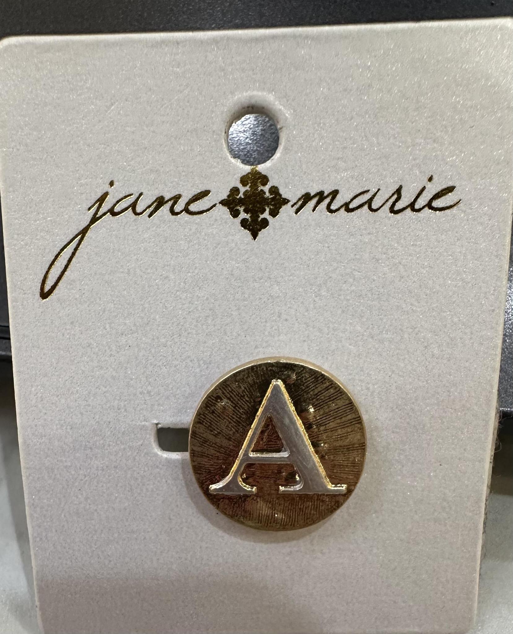 Gold Initial Disc Ring