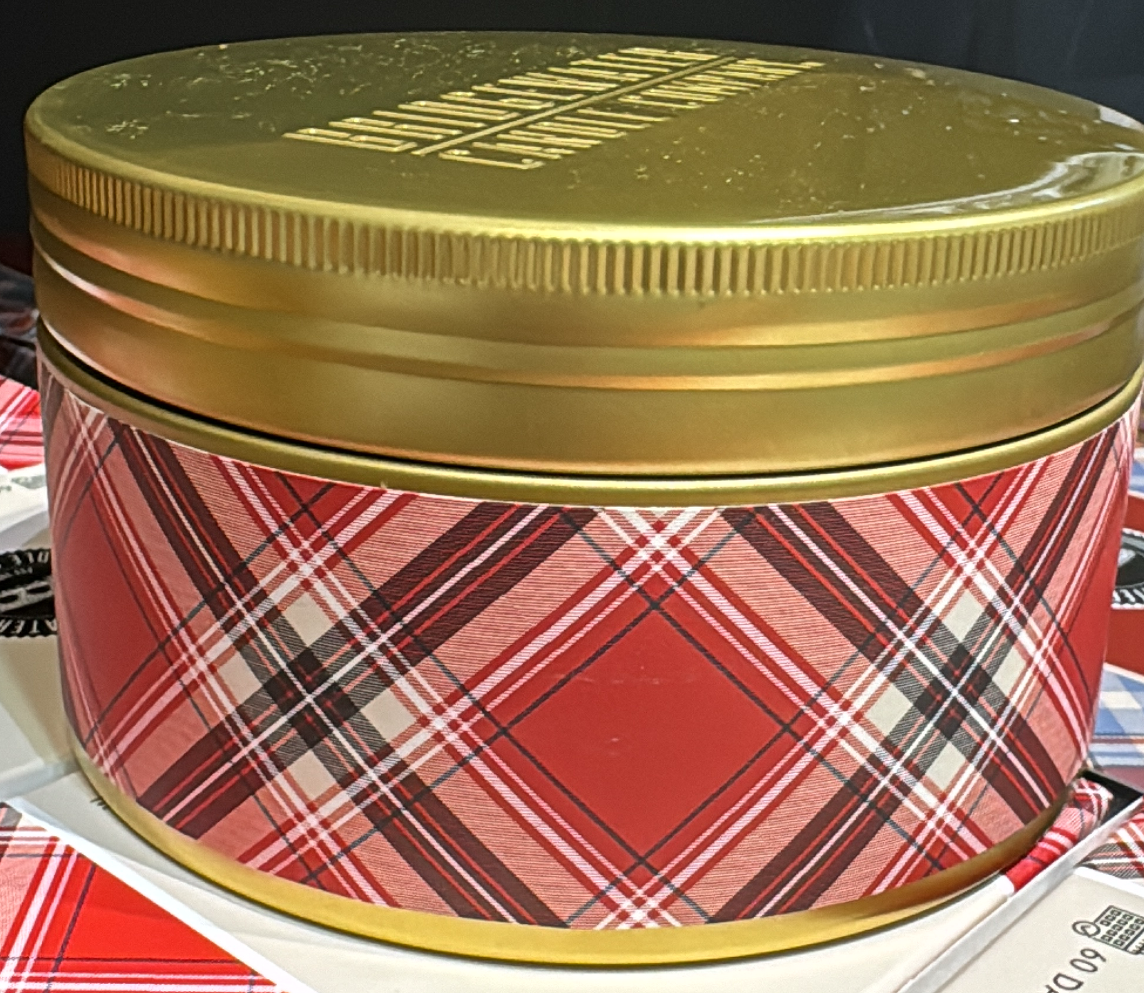 Comfort & Joy Holiday Tin Candle