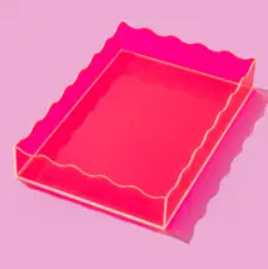 Rectangle Wavy Tray - Hot Pink