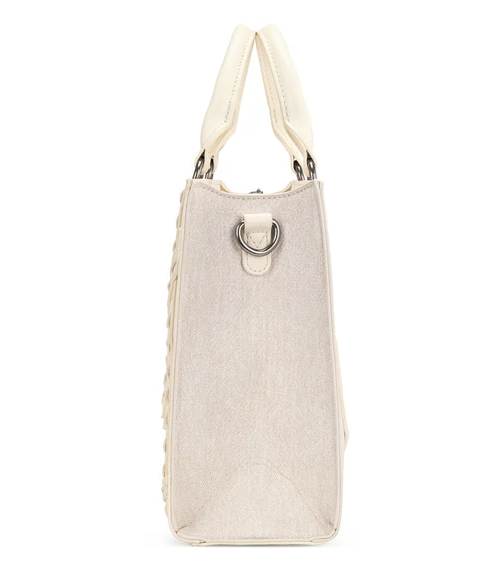 Wrangler Western Chevron Contrast Stitch Satchel Bag - Tan
