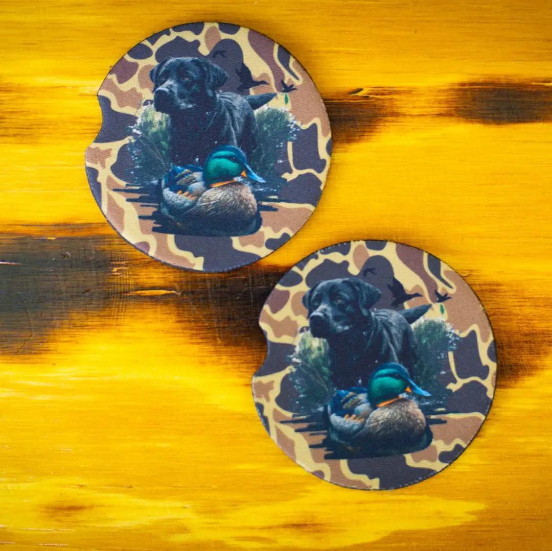 Retriever - Car Coasters Old School Camo