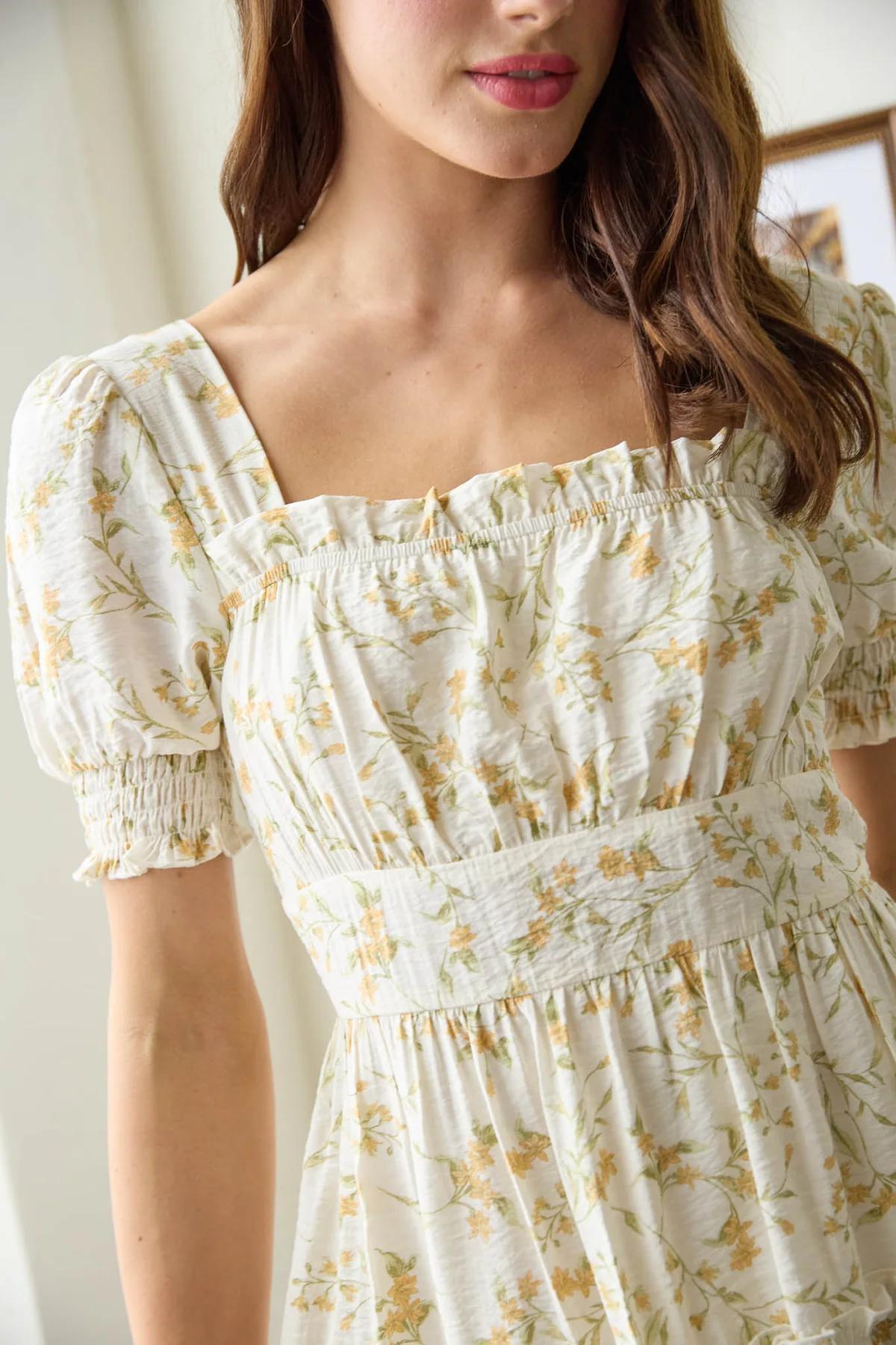 Floral Smocked Mini Dress