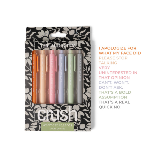 Crush™ Warmest Regards Quote Pen Set