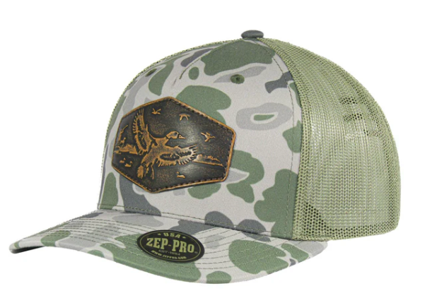 5 Panel Old School Camo Loden Mallard Hat