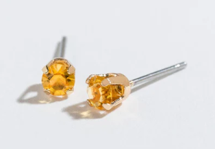 November Topaz Stud Earrings