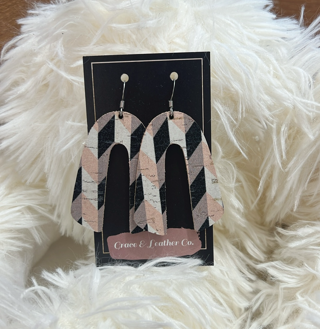Blush Leather Earrings