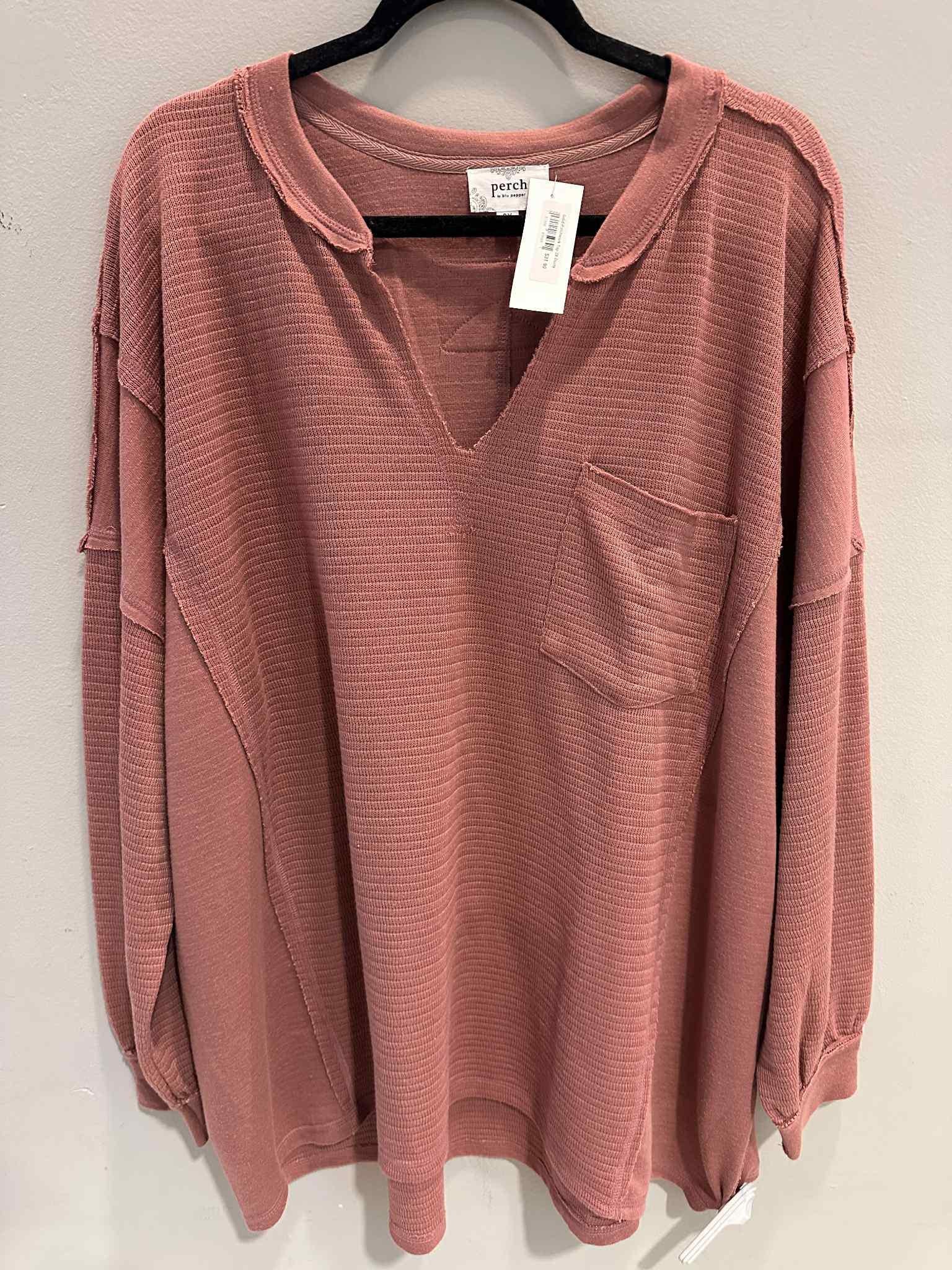 Dusty Solid Patchwork Top
