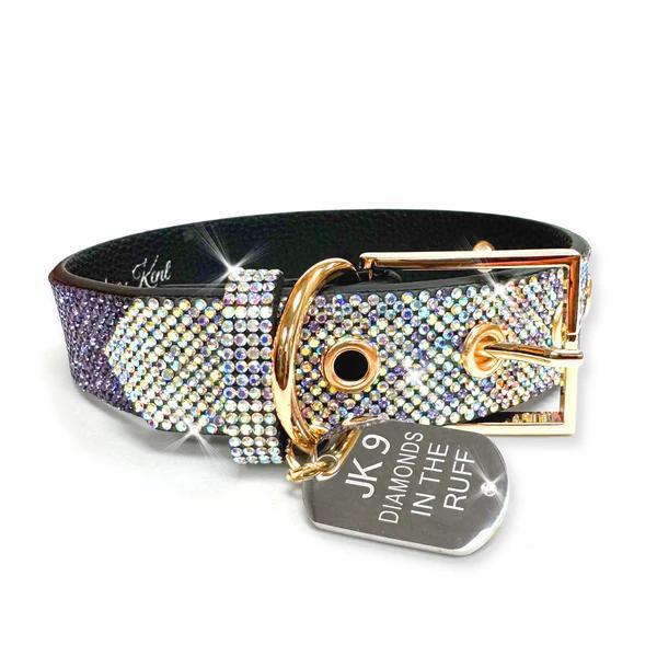 Diamond in the Ruff Dog Collar - Purple Ombre