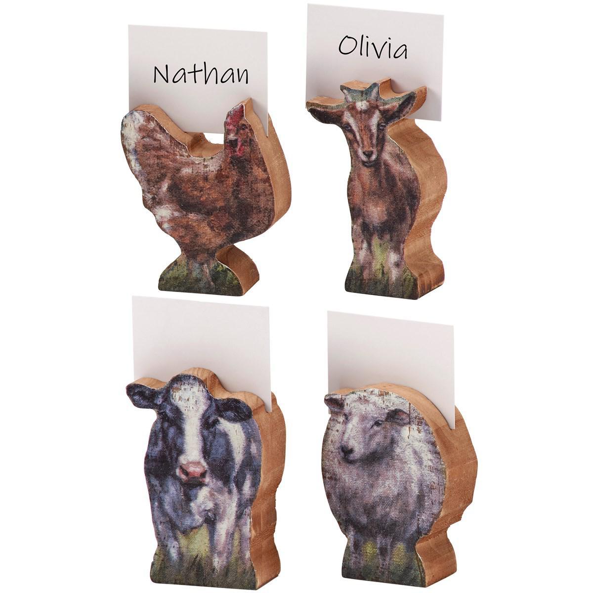 Farm Place Card Holder Set