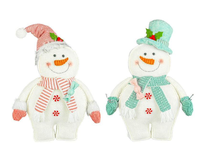 Cotton Candy Snow Man Pillow